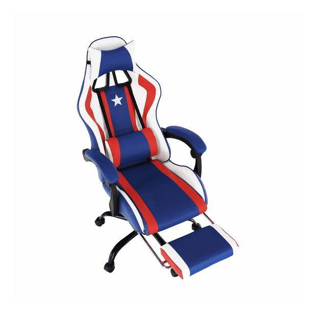 Kancelářské/herní křeslo Casie (modrá + červená)