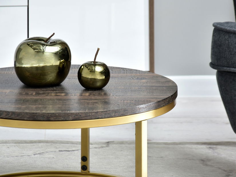 Konferenční stolek Kolja Stolek S (dub + zlatá)