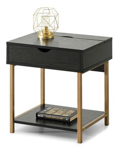 Noční stolek Entrevista (zlatá)