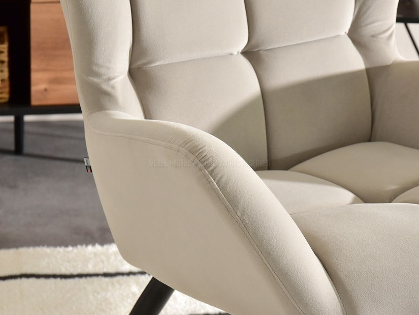 Křeslo Kikino (béžová + černá)