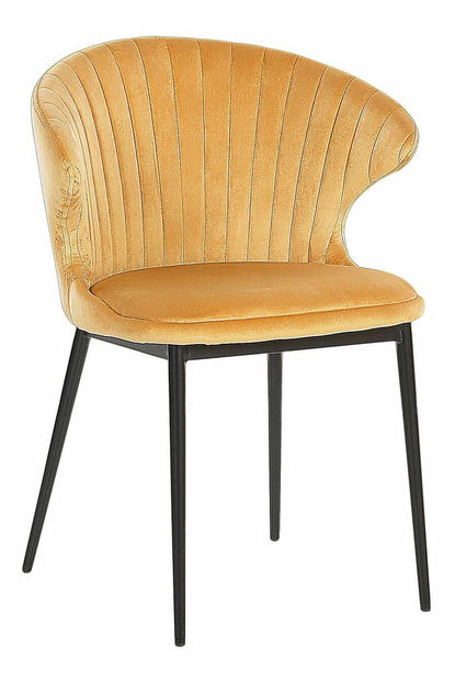 Set 2 ks. jídelních židlí AUGLI (látka) (žlutá)