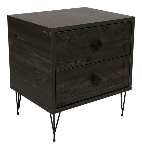 Noční stolek Luna (Tmavá hnědá)