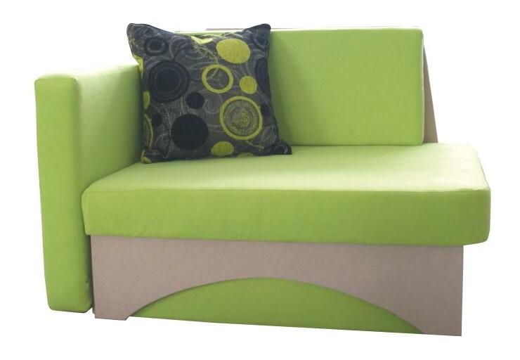 Dětská pohovka Kuboš zelená + béžová (L)