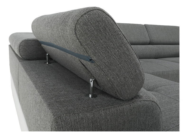 Rohová sedací souprava Amalinara (bílá + šedá) (L)