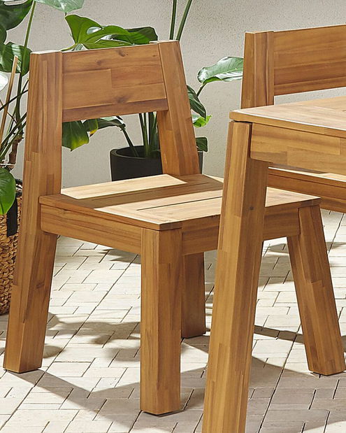 Zahradní židle LIVIGNO (světlé dřevo)