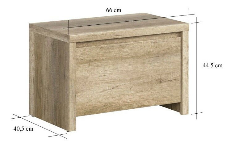 Botník (skříňka na boty) BRW Kaspian SBUT/60 (dub monument)