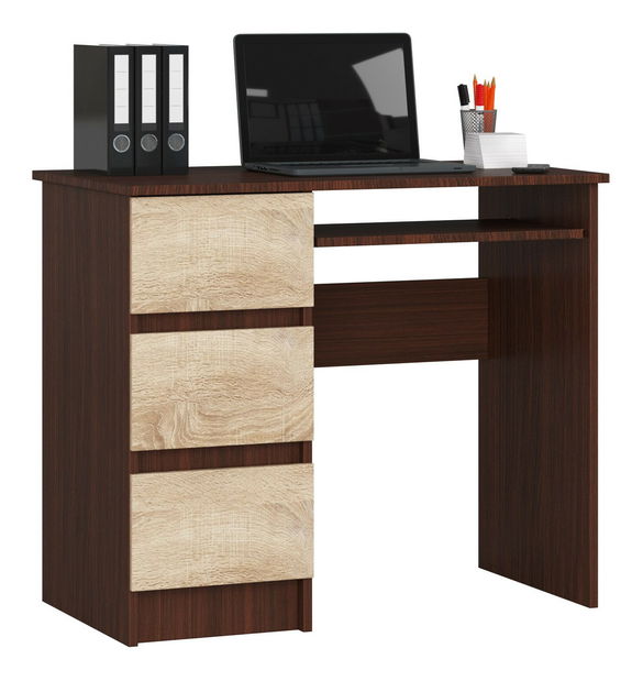 PC stolek Benicio (wenge + dub sonoma) (L)