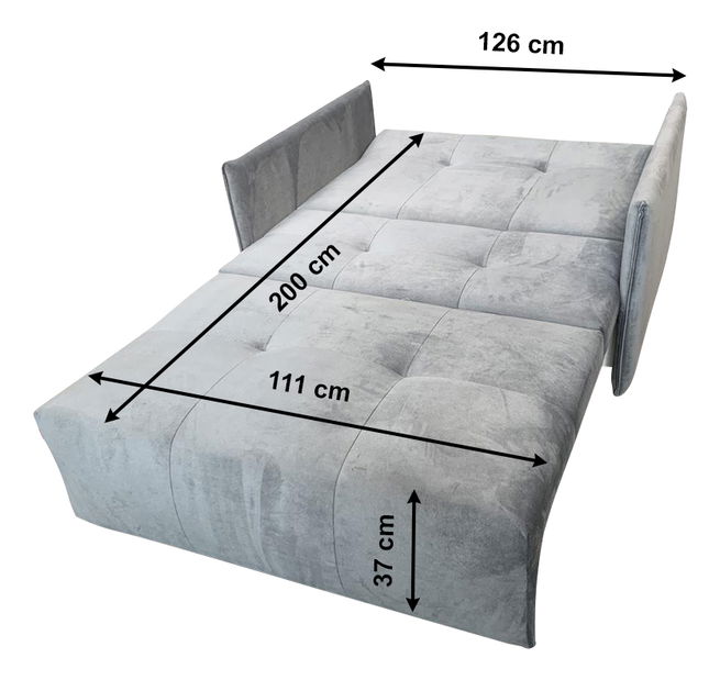 Pohovka dvojsedačka Aricca (světle šedá)