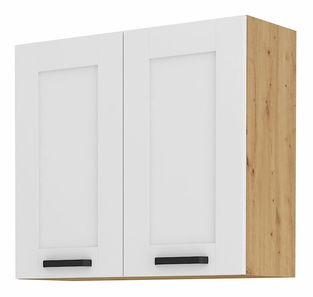 Horní kuchyňská skříňka Lucid 80 G 72 2F (dub artisan + bílá)