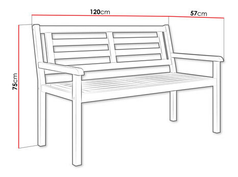 Zahradní lavička Tekonata (dřevo)