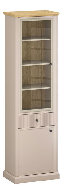 Vitrína Indices 1 (taupe + dub kamenný)