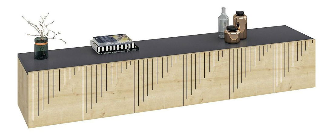 TV stolek/skříňka Kebati 3 (dub safírový + antracit)