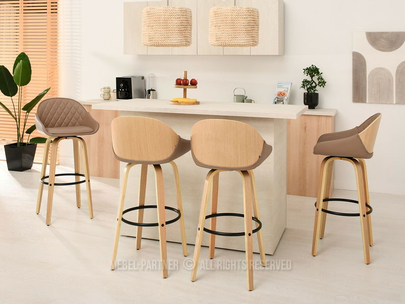 Židle Hypo (béžová + dub)