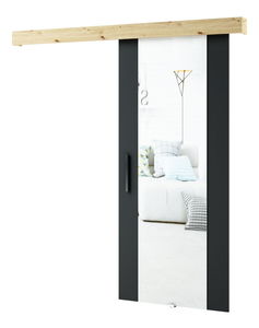 Posuvné dveře 90 cm Lovella (dub artisan + černá matná)