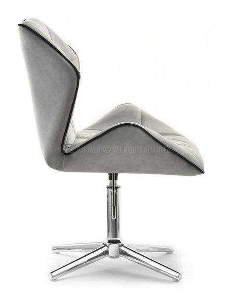 Křeslo Velma S (šedá + černá)