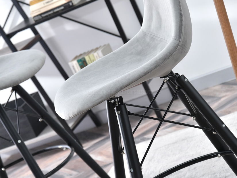 Židle Epsie (dřevo + šedá)