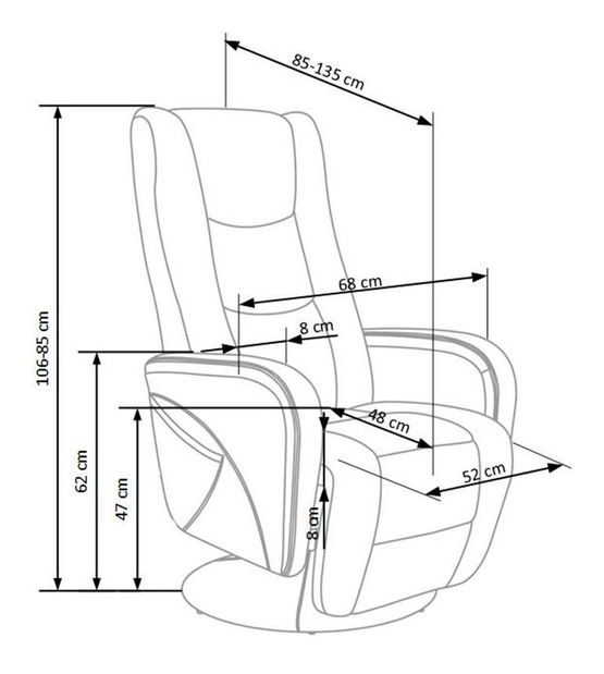 Křeslo Precious (šedá)