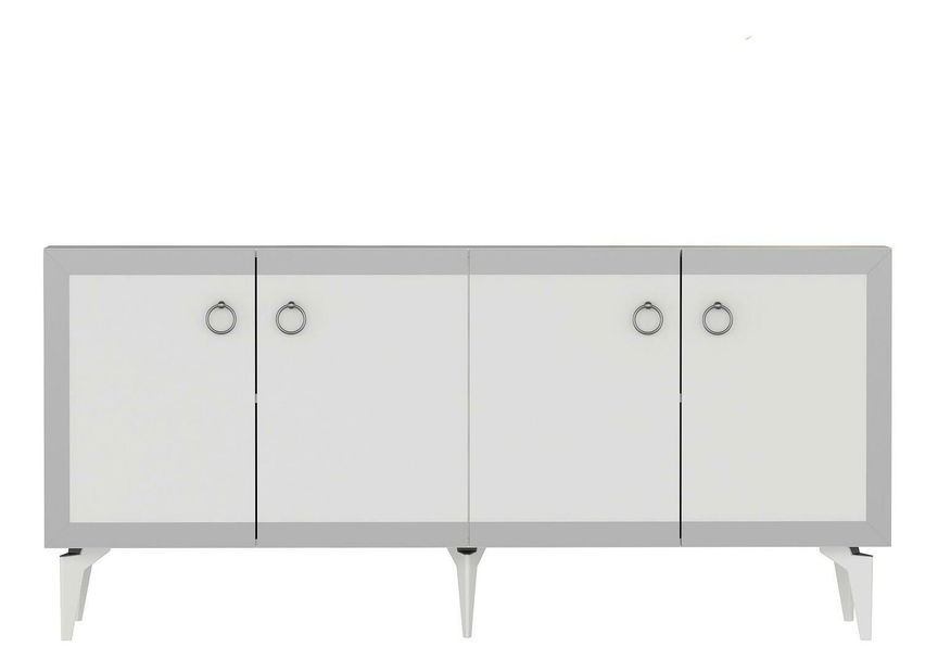 Skříňka Muvuta 1 (bílá + stříbrná)