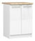 Dolní kuchyňská skříňka Ozara S60 2D (bílá + bílý lesk)