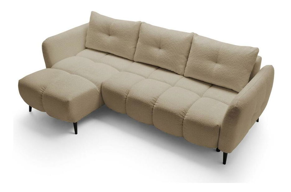 Rohová sedací souprava Odysea (L) (světlobéžová + černá)