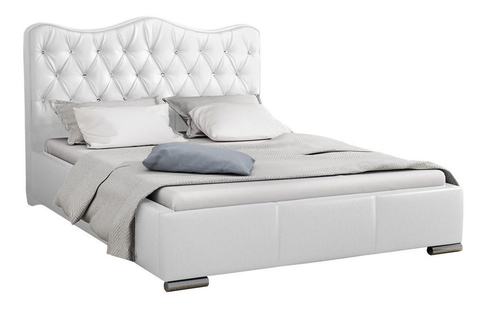 Manželská postel 160cm Racing (bílá)