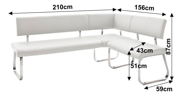 Rohová lavice Vesata typ 1