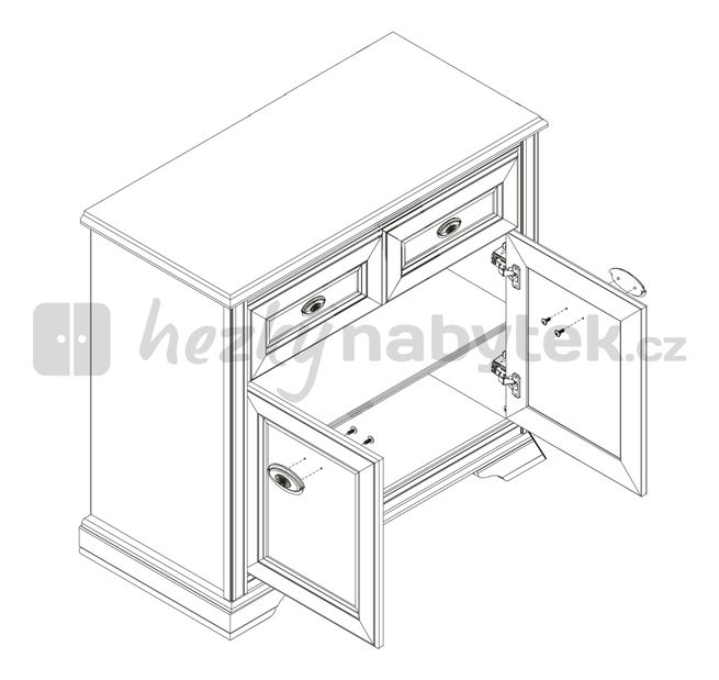 Komoda BRW ONTARIO KOM 2D2S