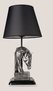 Stolní lampa Horsalosso 2 (černá + stříbrná)