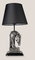 Stolní lampa Horsalosso 2 (černá + stříbrná)