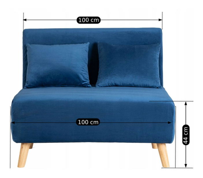 Rozkládací křeslo Motecacleta 2 (námořnická modrá)