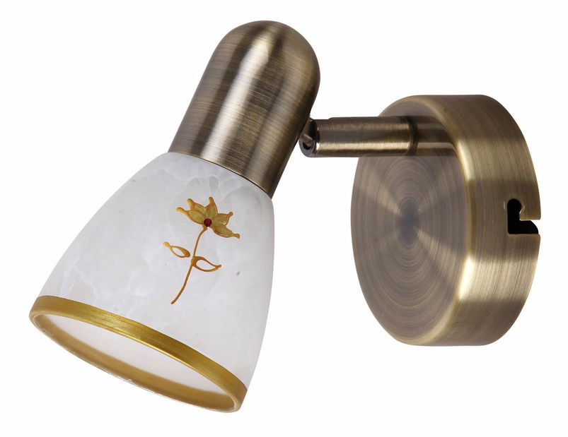 Bodové svítidlo Art Flower 6356 (bronzová + rýžové kamenné sklo)