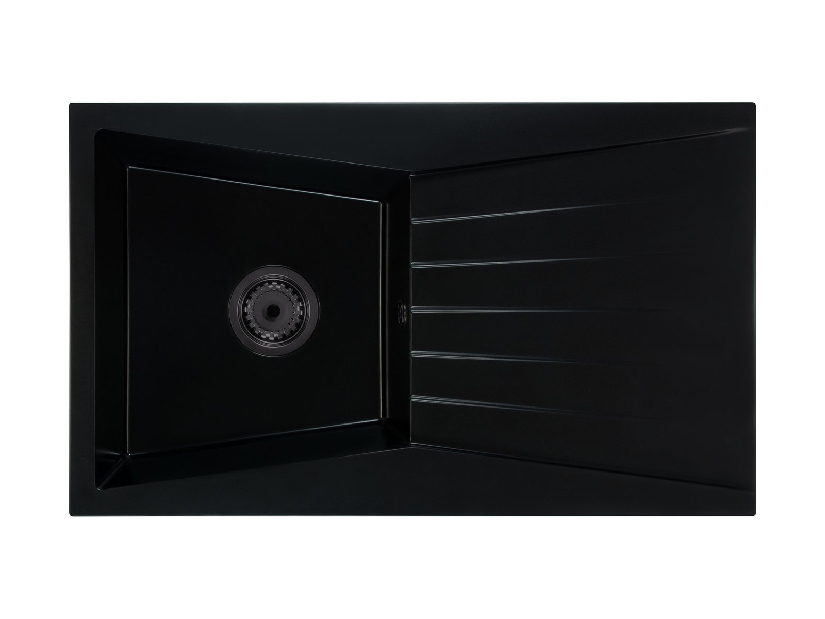 Kuchyňský dřez Ragod (černá) (se 2 otvory pro baterii) (P)