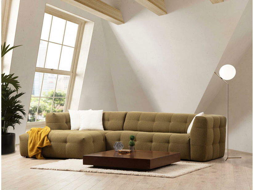 Rohová sedačka Cadellona (L) (khaki)