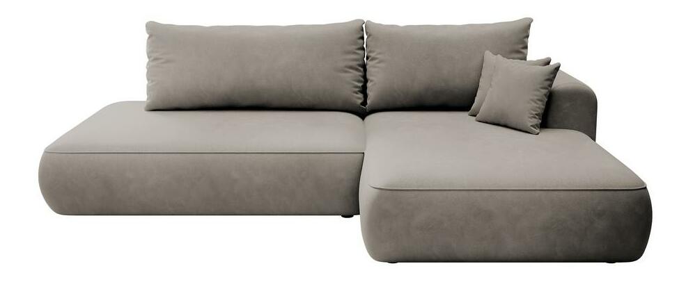 Rohová sedací souprava Fergie (P) (béžovošedá + černá)