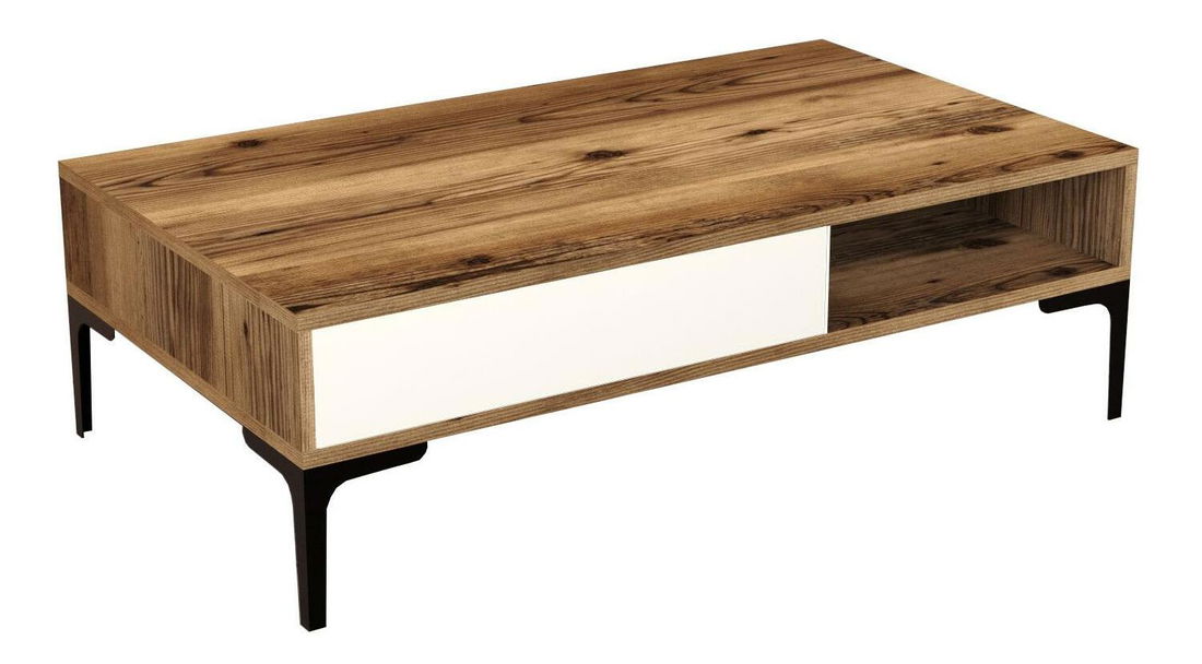 Konferenční stolek Irma (ořech + krémová)