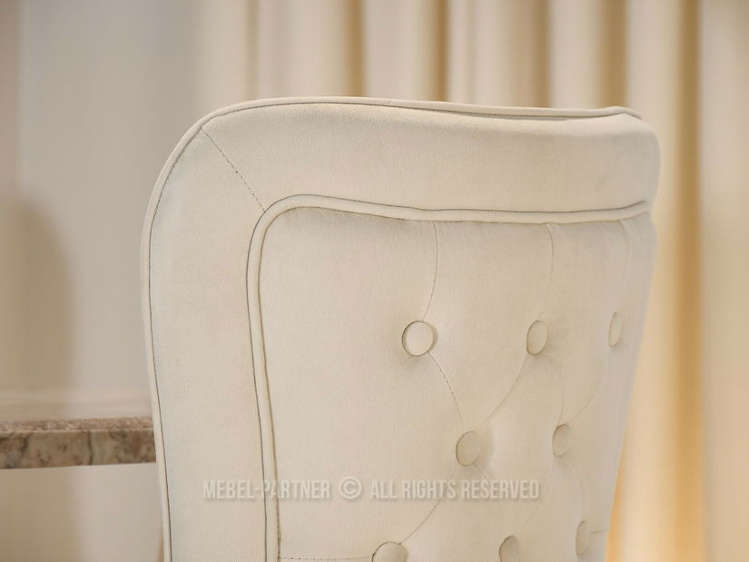 Jídelní židle Norsar (béžová + zlatá)