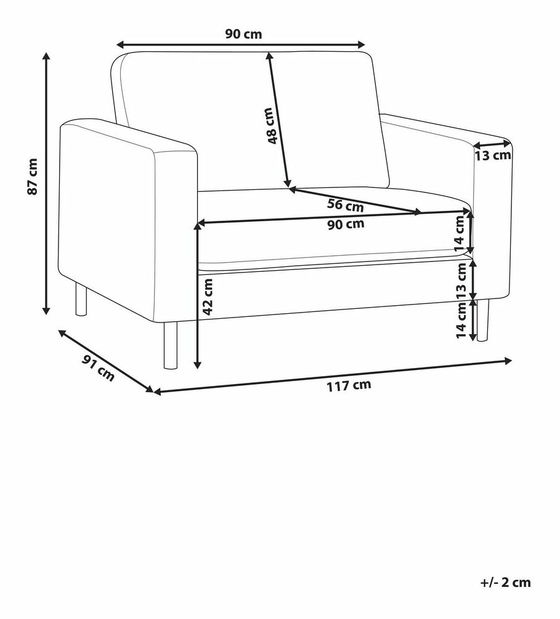 Křeslo SKIVE (hnědá)