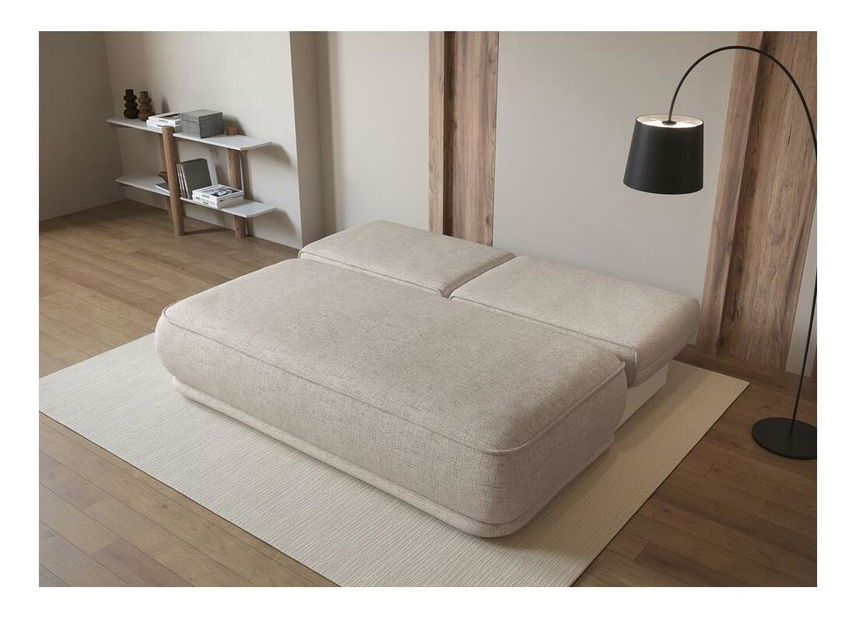 Pohovka třísedačka Lesanna (světlobéžová + černá)