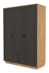 Šatní skříň Flaminia 3D2S (dub artisan + grafit)
