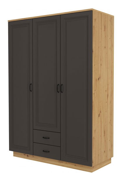 Šatní skříň Flaminia 3D2S (dub artisan + grafit)
