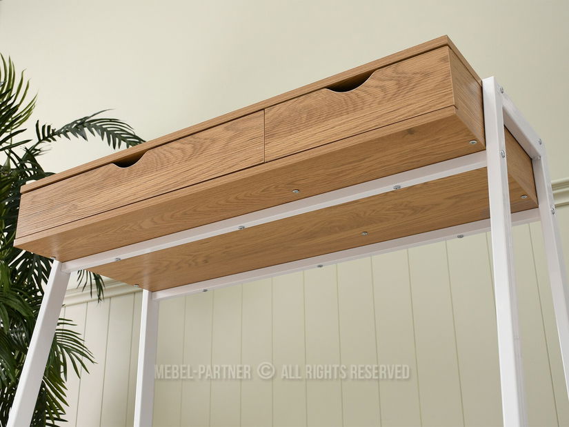 PC stolek Land (dub + bílá)