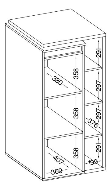 Obývací stěna Nancy 02 (světle šedá + antracit)