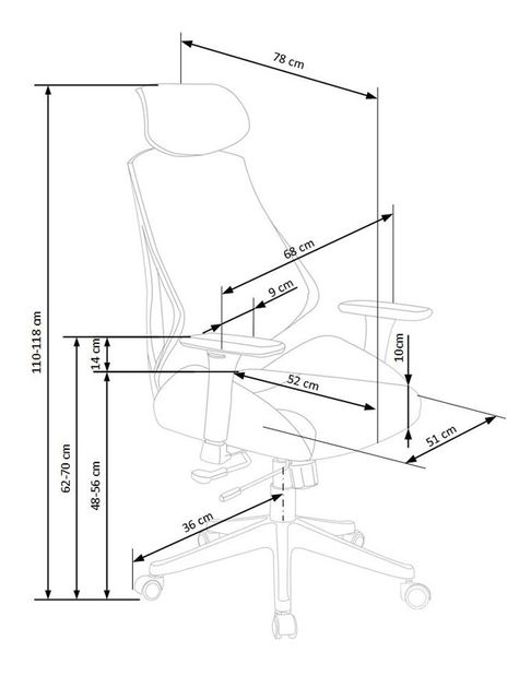 Kancelářská židle Gilma (černá)