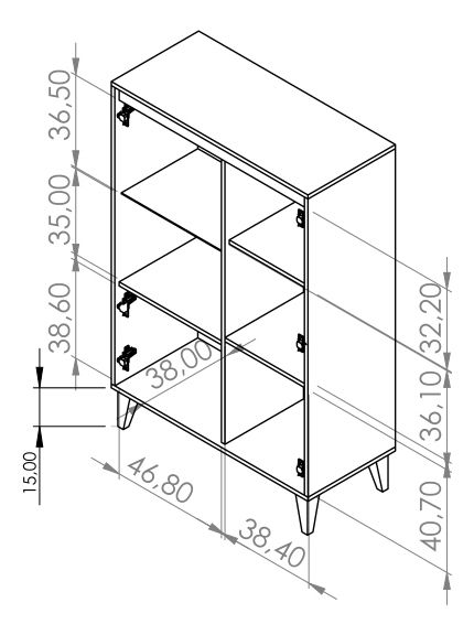 Vitrína Ovio WIT90 (bílá matná + dub san remo jasný)