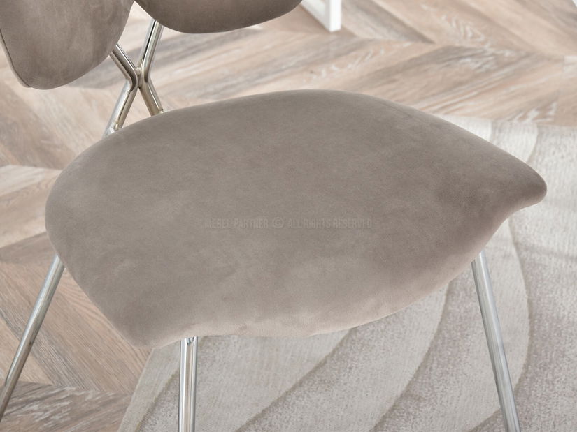 Židle Wrangler (béžová + chromová)