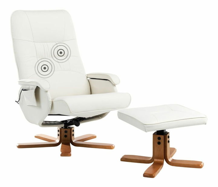 Masážní křeslo REALP (umělá kůže) (béžová)