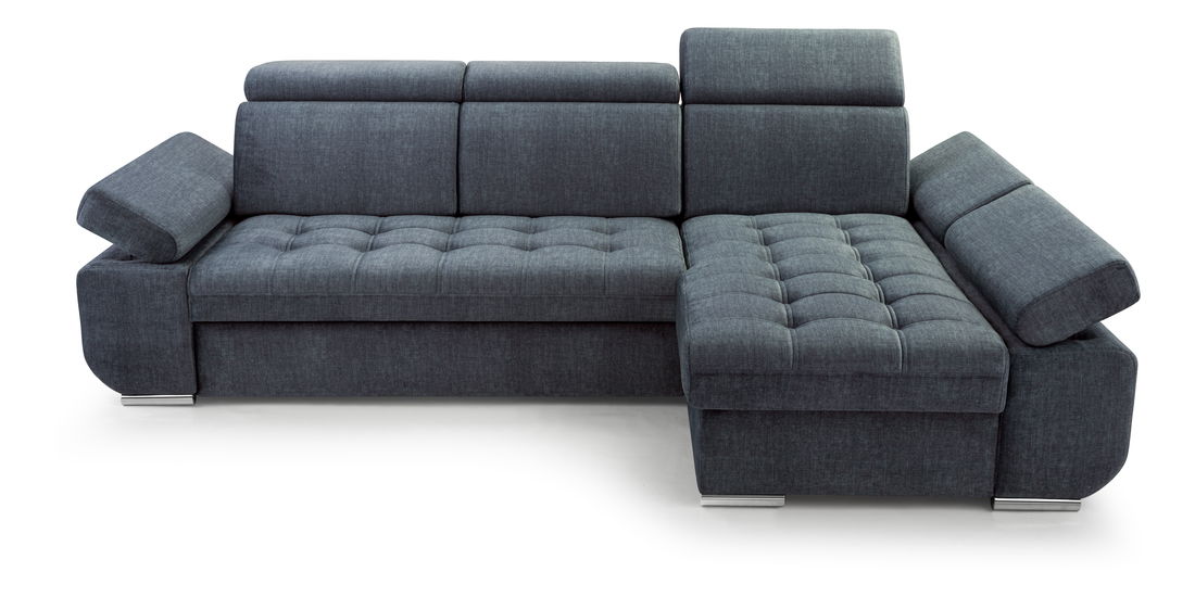 Rohová sedací souprava Belona (šedomodrá) (P)