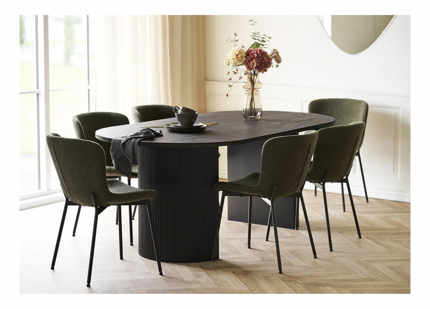 Jídelní set Bvavoří (tmavě hnědá + tmavě zelená)