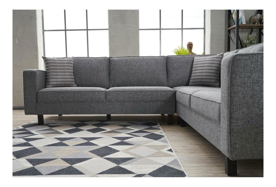 Rohová sedačka Kalen 2 (šedá + černá)