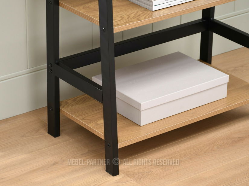 Regál Topaz (dub + černá)